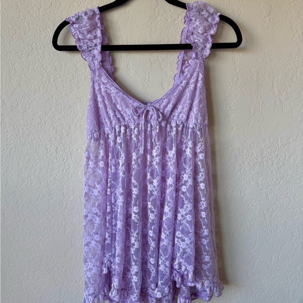 Urban Outfitters Lilac Lace Babydoll Dress
